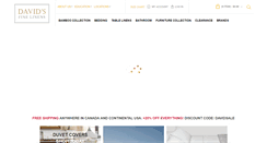 Desktop Screenshot of davidsfinelinens.com