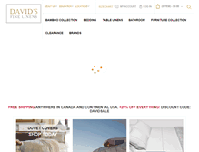 Tablet Screenshot of davidsfinelinens.com